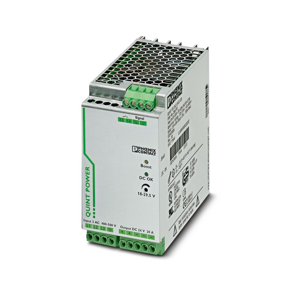 2320924 QUINT-PS 3AC 24DC 20 CO - Power Supply, With Protective Coating