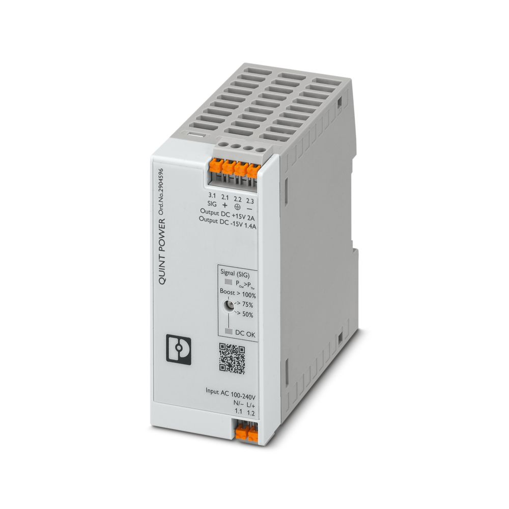 2904596 QUINT4-PS 1AC 2X15DC 2 PT - Power Supply