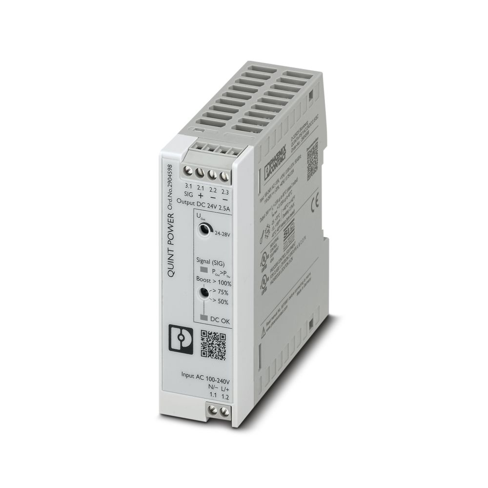 2904598 QUINT4-PS 1AC 24DC 2.5 SC - Power Supply Unit