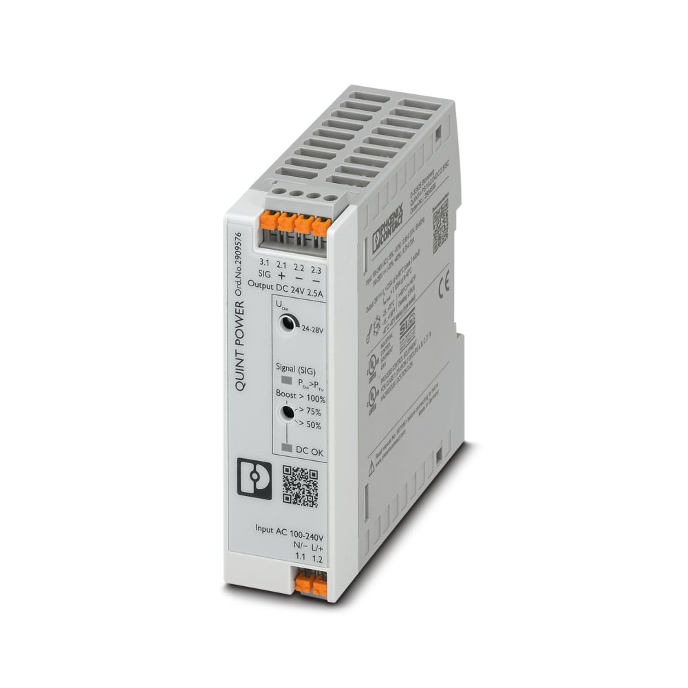 2909576 QUINT4-PS 1AC 24DC 2.5 PT - Power Supply Unit